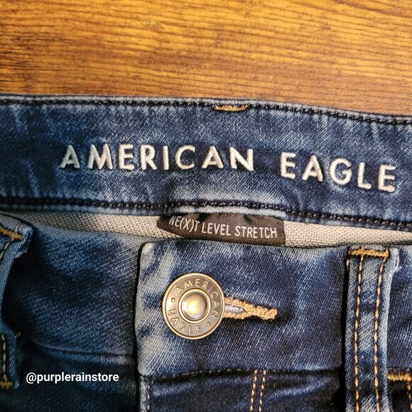 American Eagle Jeans 6 S Jegging Curvy Hi Rise Next Level Stretch Medium Dark - Picture 4 of 11